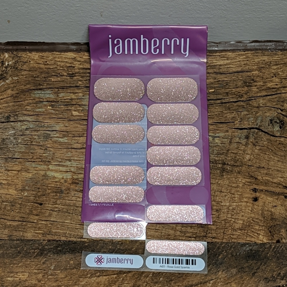 Jamberry Nail Wrap Rose Gold Sparkle